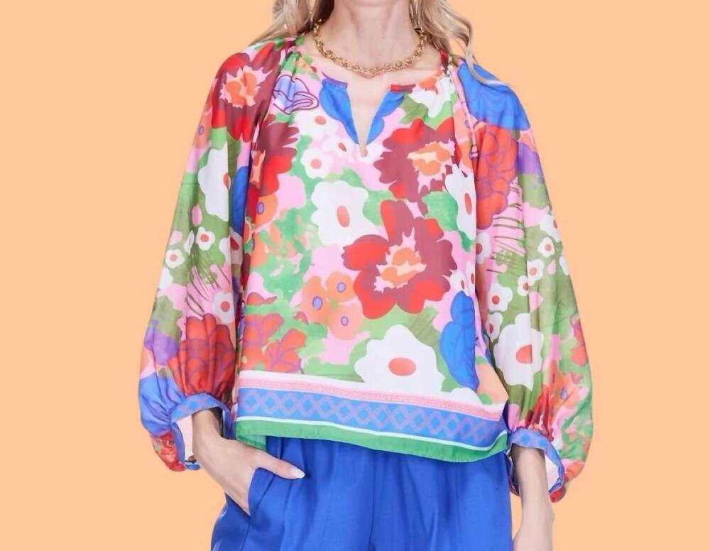 NEW JADE & JOY JOY mayfair petal pop top in multicolor